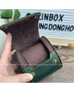 Hộp đồng hồ da ngựa thủ công một ngăn màu xanh