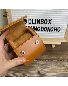 Hộp đồng hồ da Pu một ngăn màu cam vàng