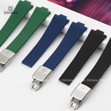 Dây đồng hồ Tissot PRX 35mm cao su mềm mại dạng vân 