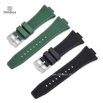 Dây đồng hồ Tissot PRX size 40mm cao su trơn FKM dạng vân nhỏ