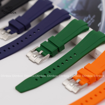 Dây đồng hồ Tissot PRX 35mm cao su chống nước dạng trơn 