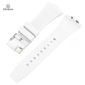 Dây cao su cho đồng hồ Tissot PRX 40mm màu trắng vân nổi 