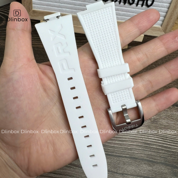 Dây cao su cho đồng hồ Tissot PRX 40mm màu trắng chuẩn hãng