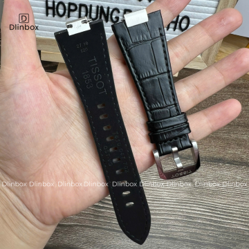 Dây da cho đồng hồ Tissot PRX 40mm màu đen chuẩn hãng