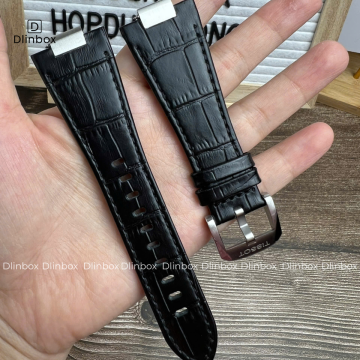 Dây da cho đồng hồ Tissot PRX 40mm màu đen chuẩn hãng