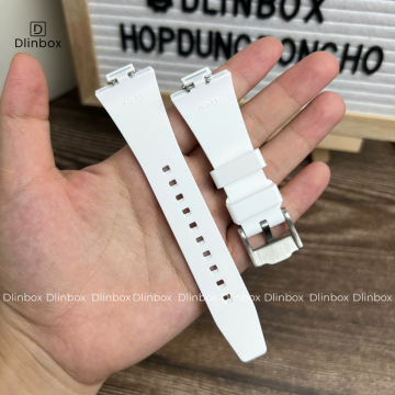 Dây cao su cho đồng hồ Tissot PRX size 35mm màu trắng trơn mịn 